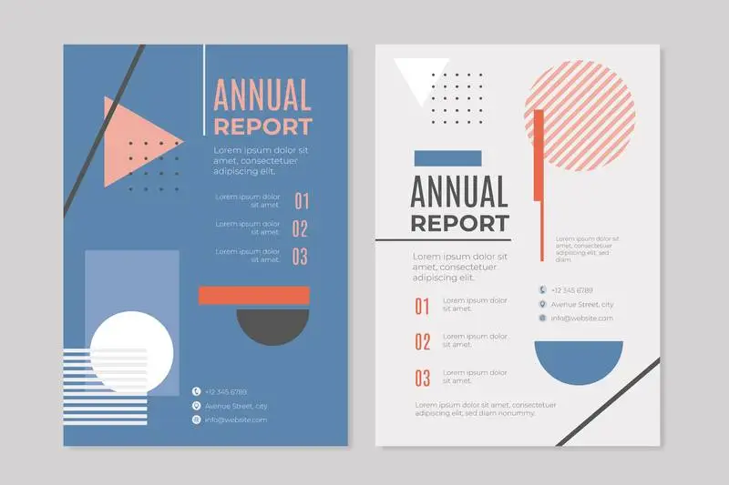 Business Annual Report in Memphis Style