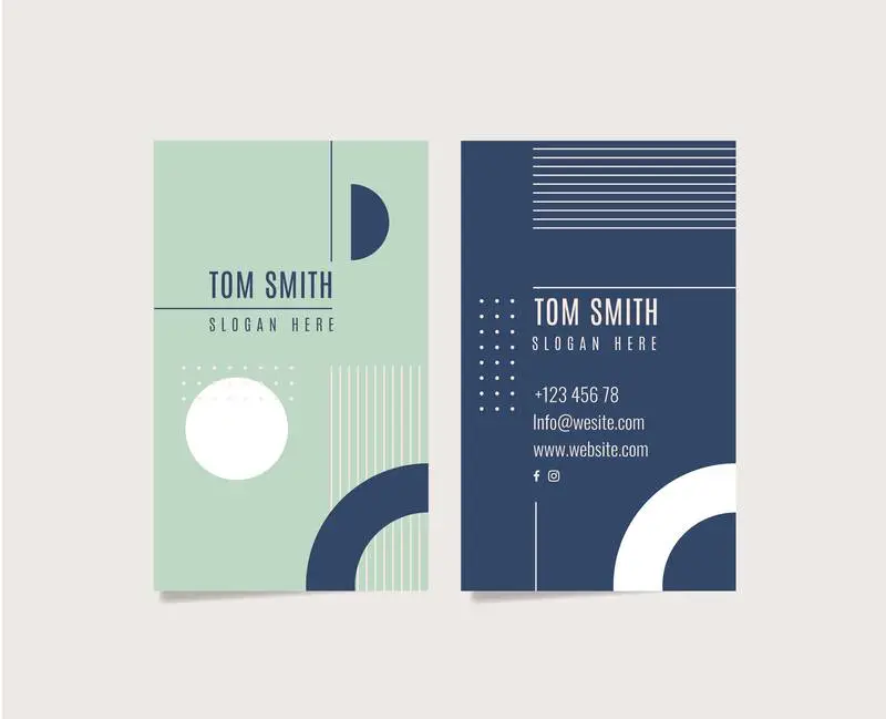 Minimalistic Geometric Business Card Set