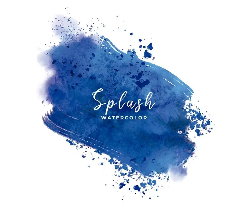 Blue Watercolor Splash