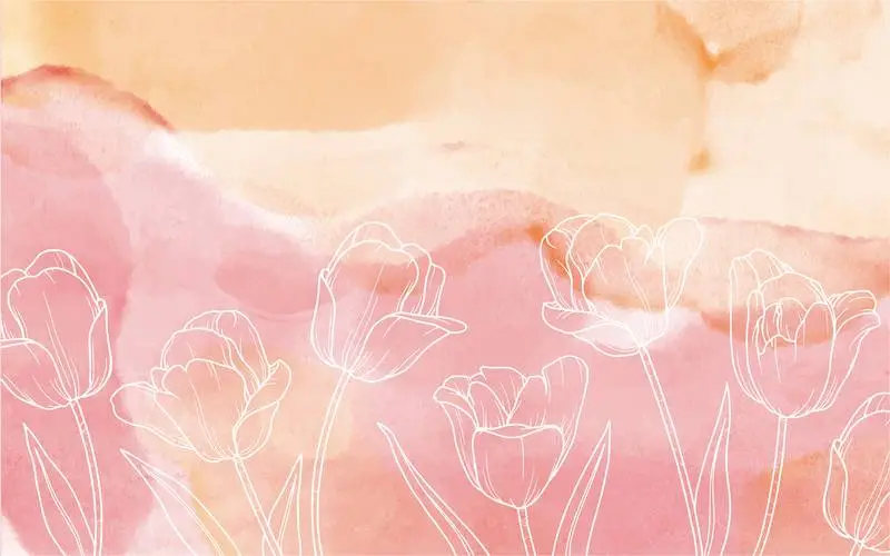 Floral Background in Watercolor