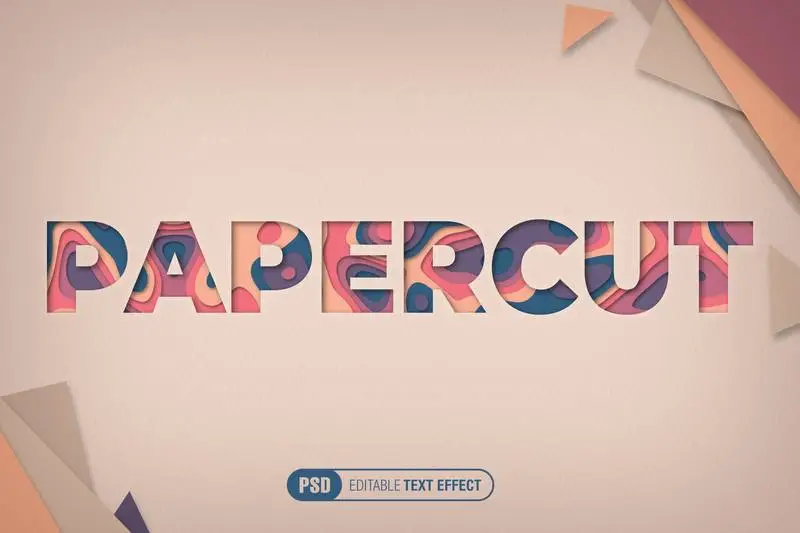 Editable Paper Style Text Effect