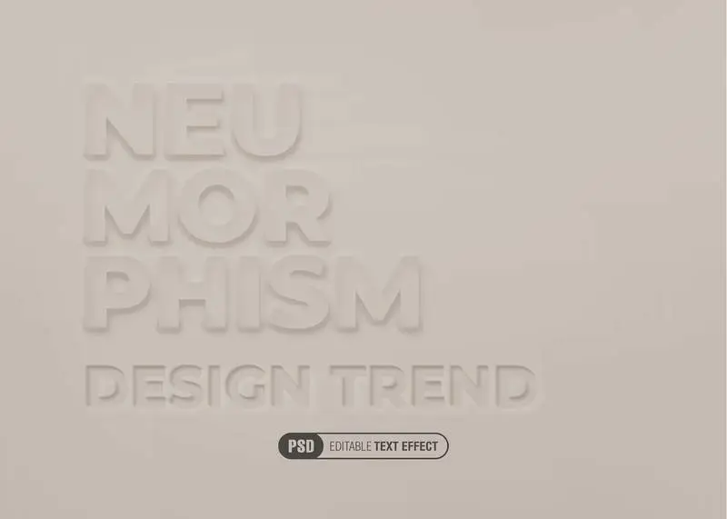 Neumorphic Style Text Effect