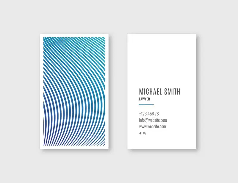 Business Card with Gradient Waves