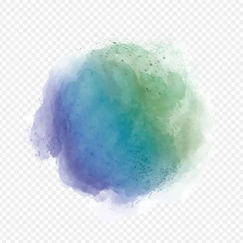 Splash and Drops in Watercolor
