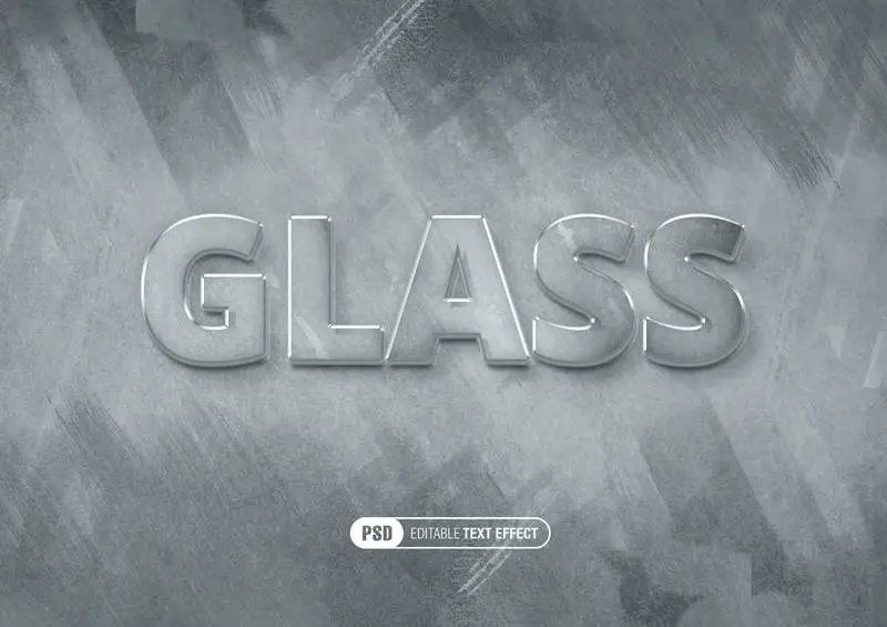 Glass Text Effect