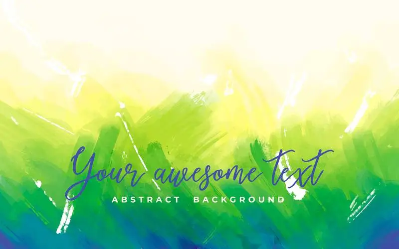 Abstract Painted Background in Blue and Green
