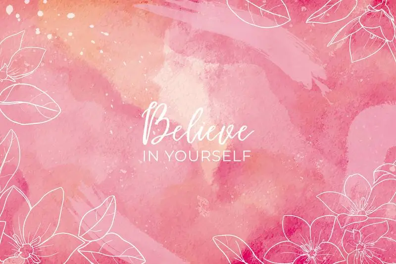 Beautiful Background with Flowers and Watercolor