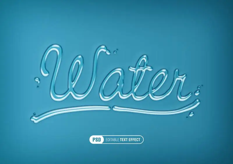 Water Text Effect