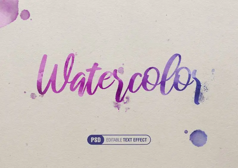 Watercolor Text Effect