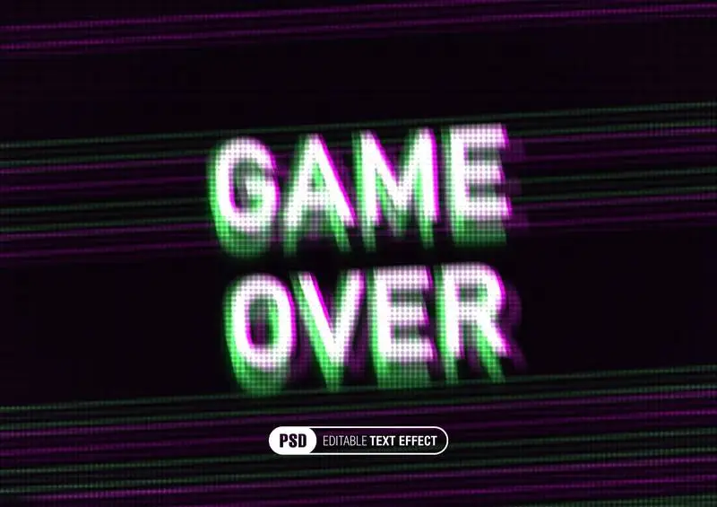 Retro Screen Text Effect