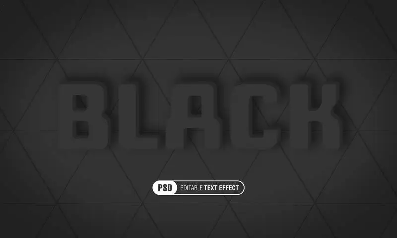 Black Text Effect