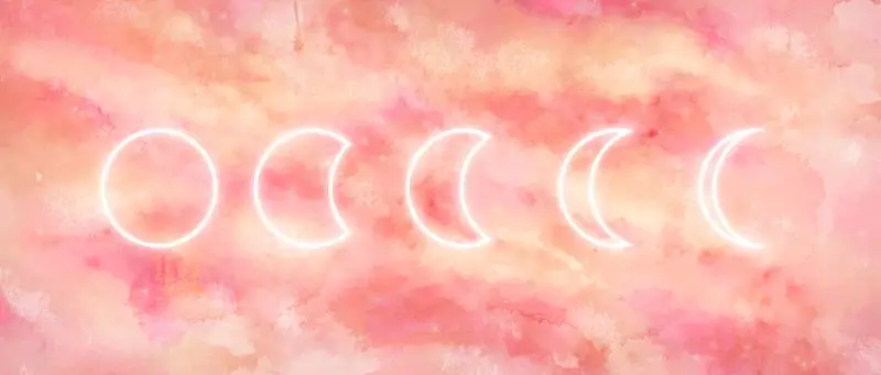Galaxy Background with Moon Phases