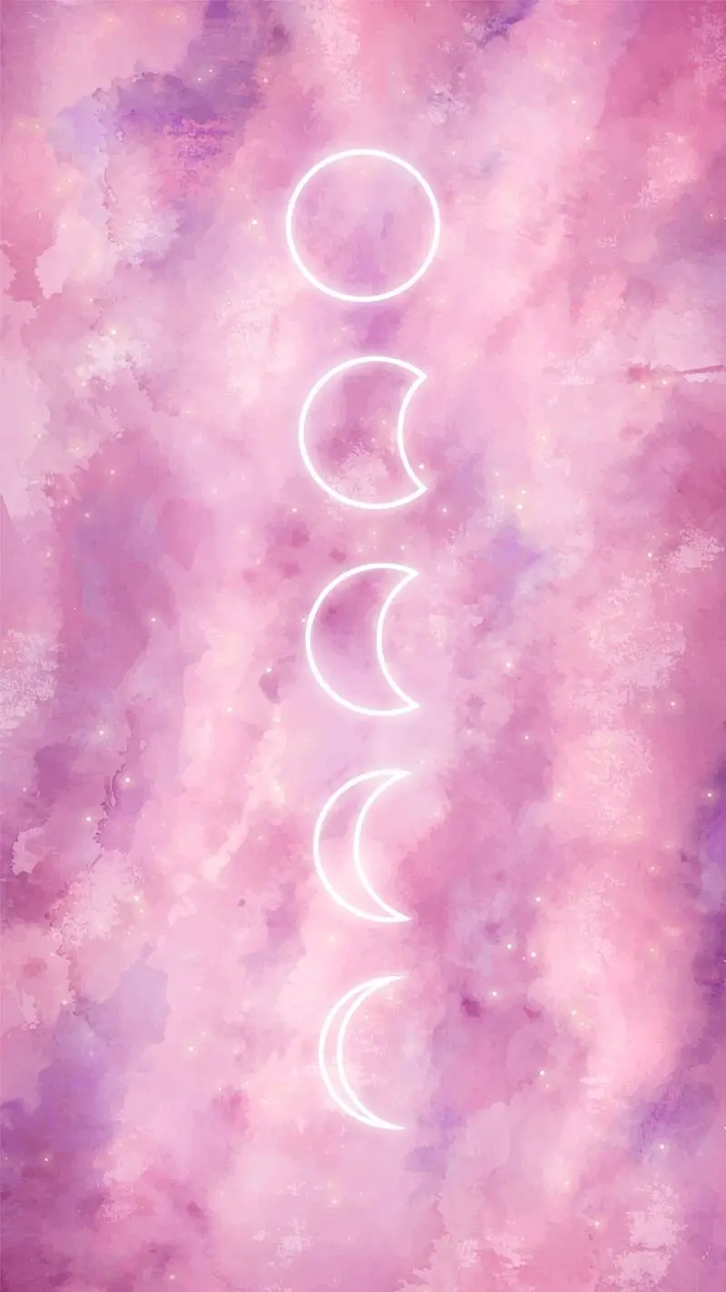 Galaxy Background for Smartphones with Moon Phases