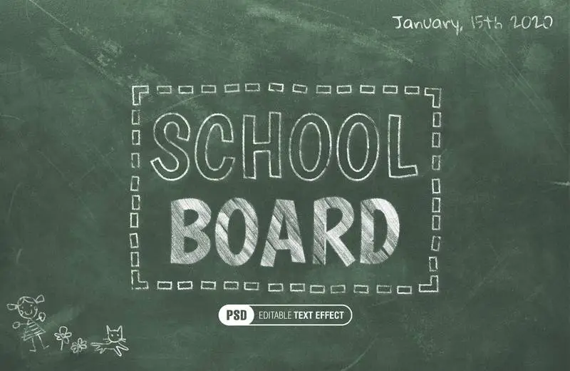 School Board Text Effect