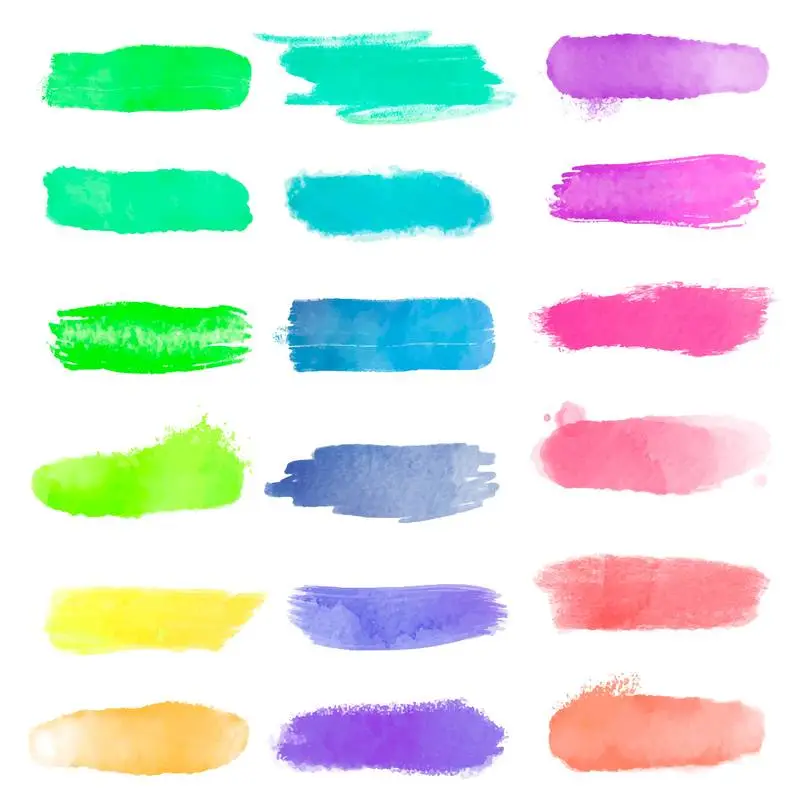Colorful Watercolor Splashes Background