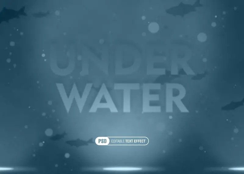 Underwater Lettering Text Effect