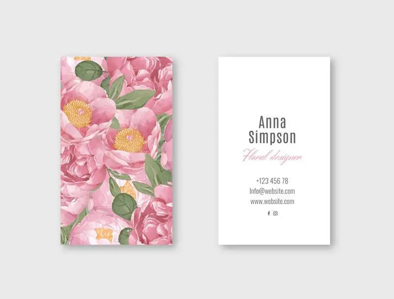 Elegant Floral Business Card