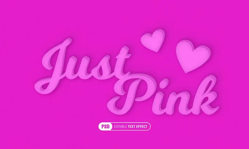 Pink Text Effect