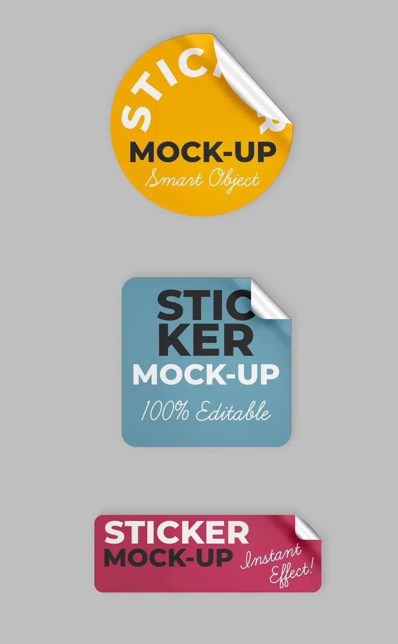 Stickers Mockup Collection