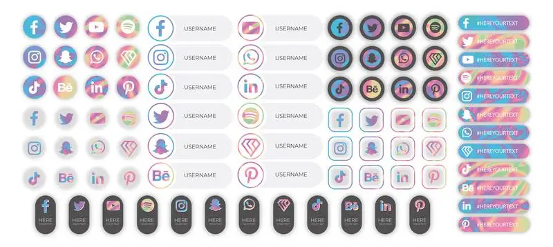 Holographic Social Media Buttons