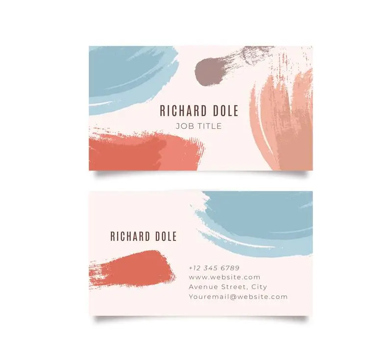Modern Painted Business Card
