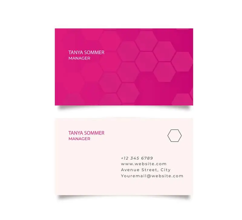 Abstract Pink Business Card