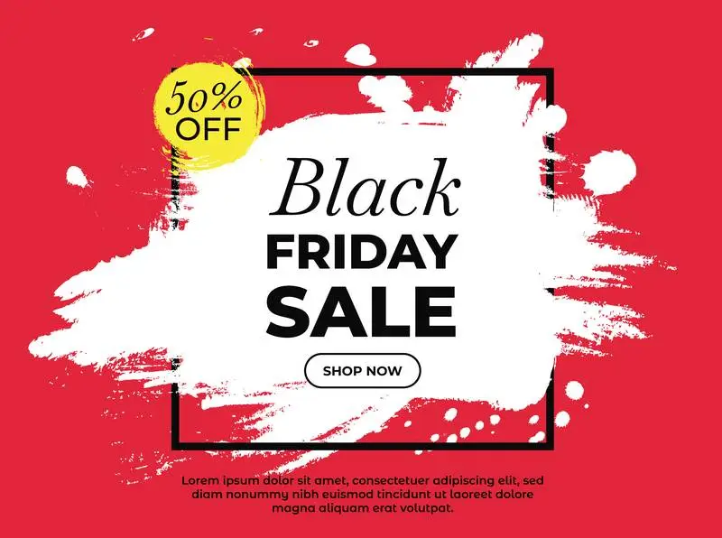 Colorful Painted Banner for Black Friday