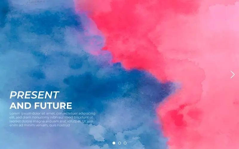 Duotone Background in Watercolor Blue and Pink