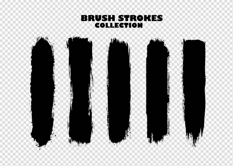 Collection of Black Brushstrokes