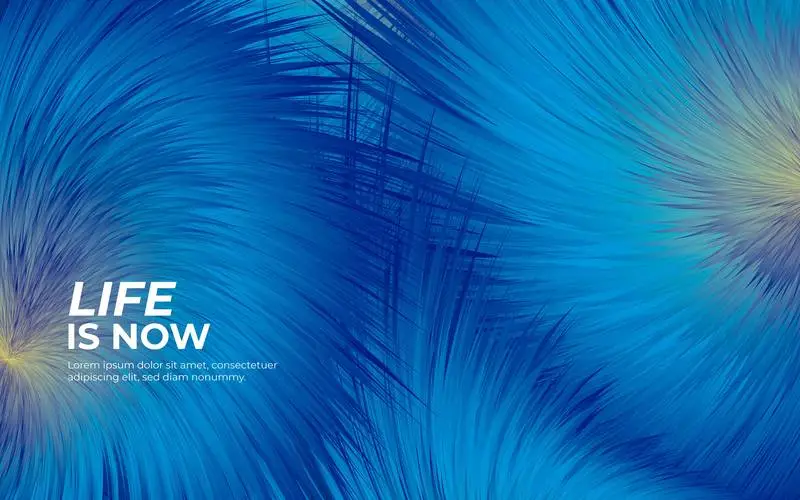 Fluffy Fur Blue Background