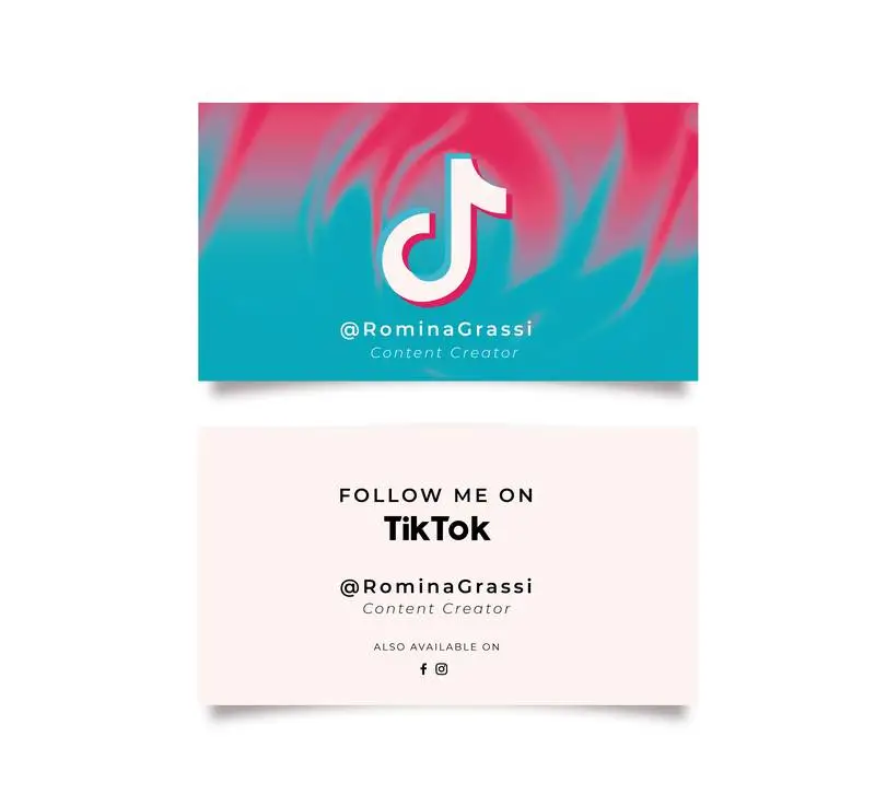 TikTok Business Card for Content Creators