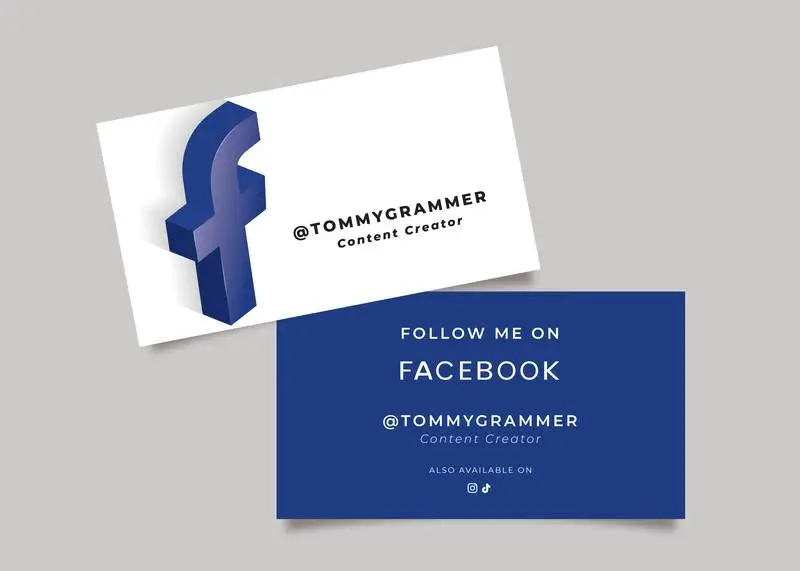 Facebook Business Card for Content Creators