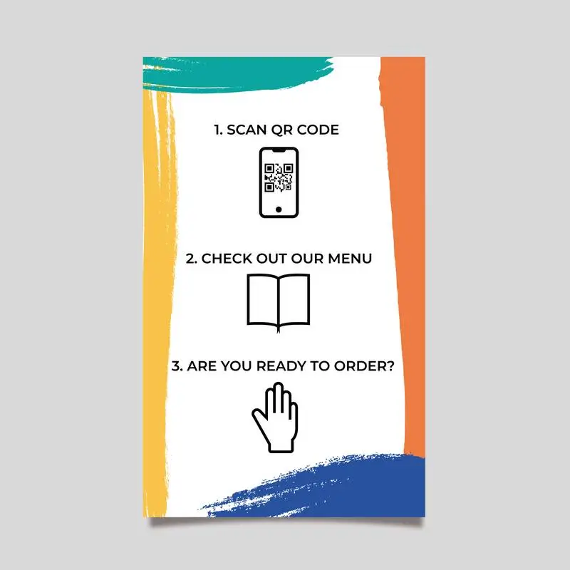 QR Template of Colorful Menu