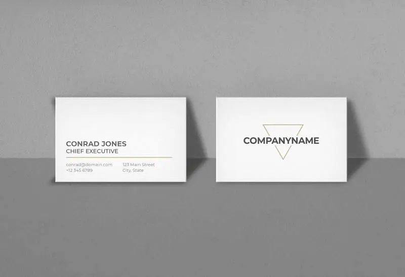 Wall-Supported Business Card Mockup