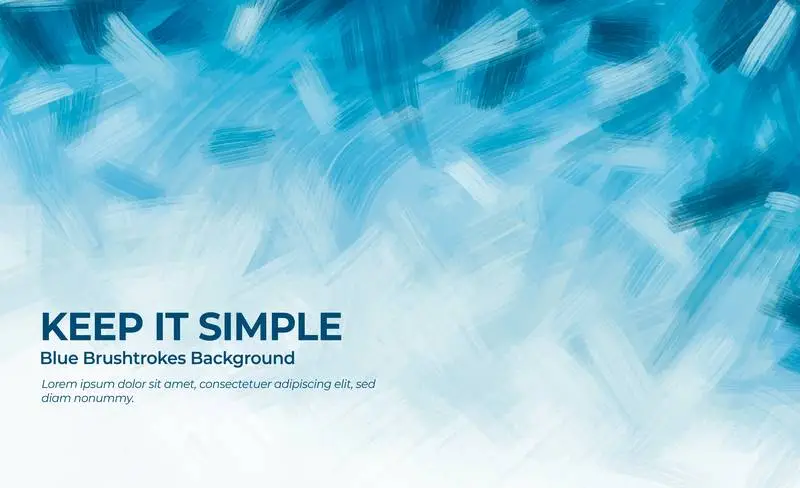 Blue Brushstrokes Background with Quote