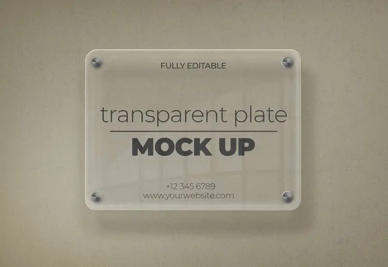 Transparent Plate Mockup