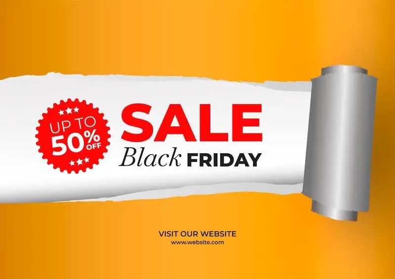 Black Friday Sale Torn Paper Effect