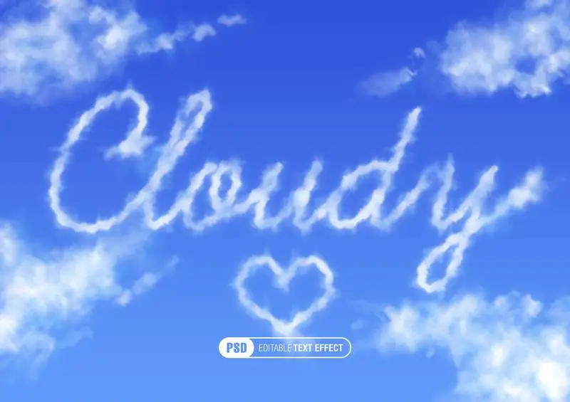 Clouds Text Effect