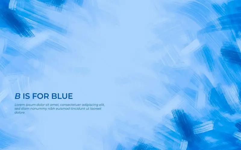 Blue Background with Paint Brushstrokes