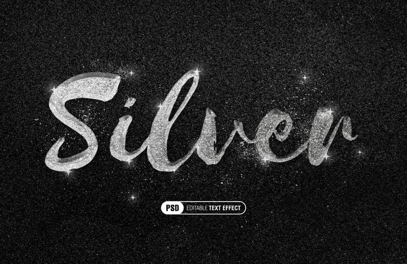 Silver Text Effect