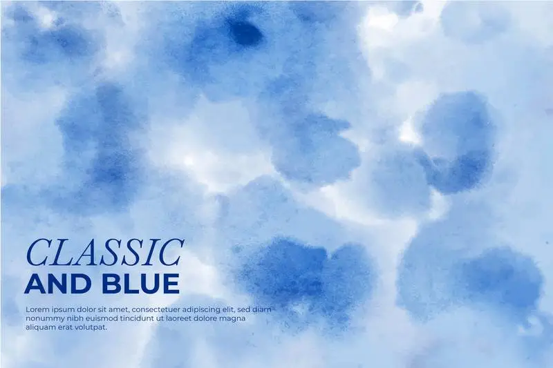Classic Blue Background with Stains and Drops