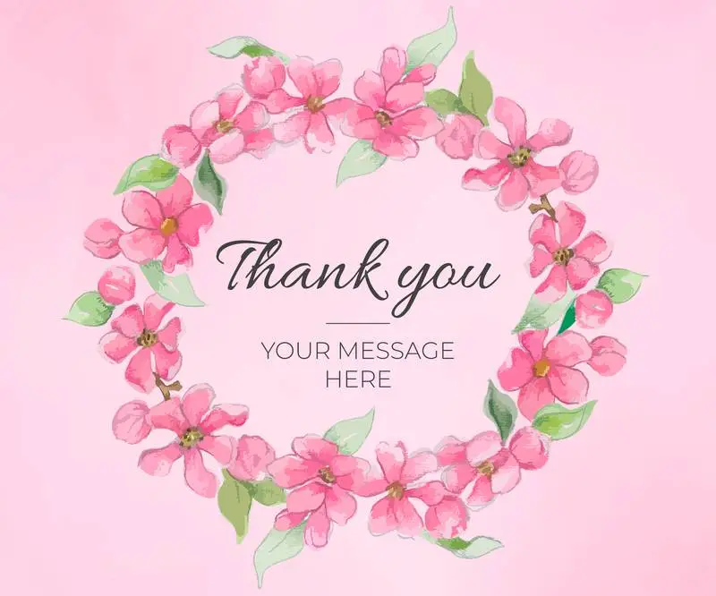 Banner for Quote with Watercolor Flowers