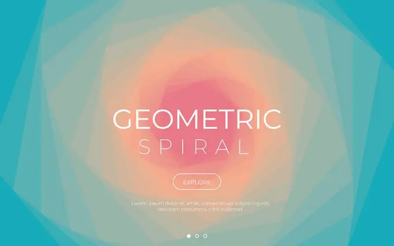 Colorful Geometric Spiral Background