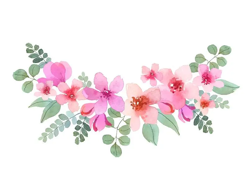 Watercolor Bouquet of Beautiful Flowers