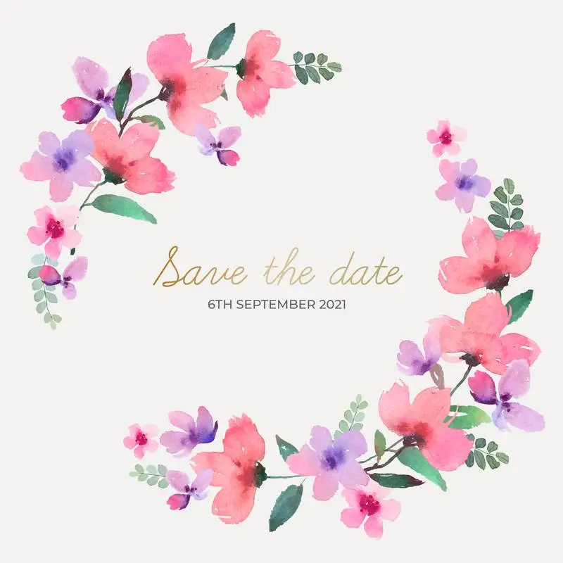 Watercolor Wedding Floral Crown