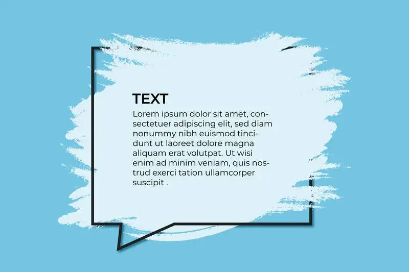 Blue Banner with Paint Splash for Quote