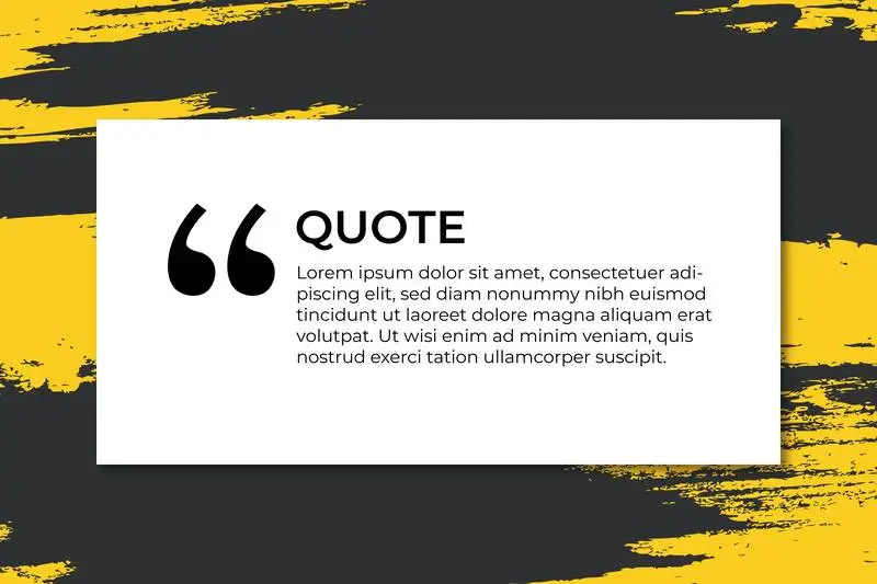 Colorful Banner for Quote with Strokes