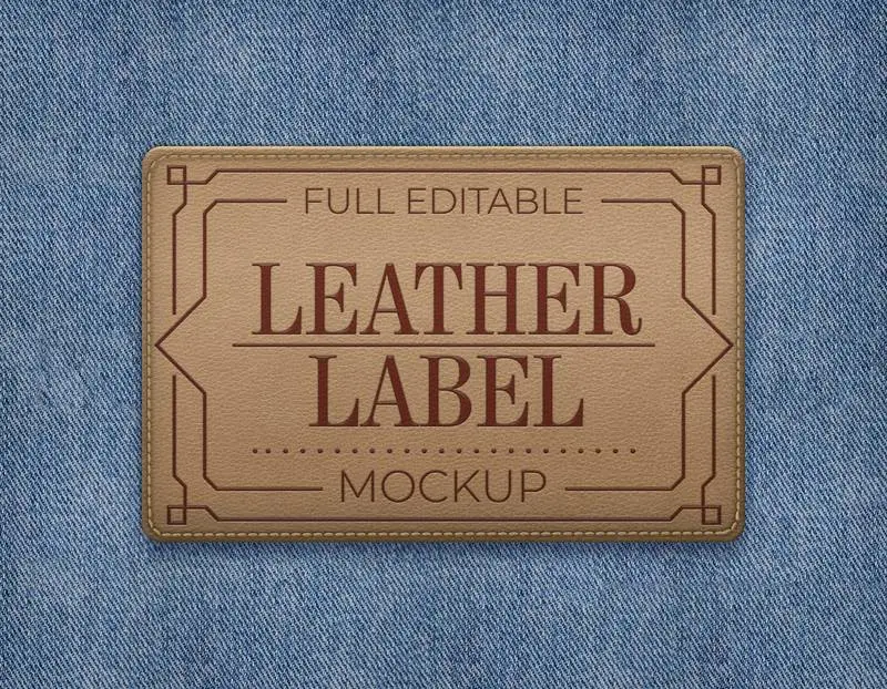 Leather Label Mockup