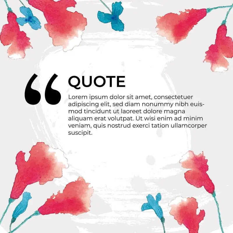 Banner with Red Watercolor Banners for Quote Over Paint Background