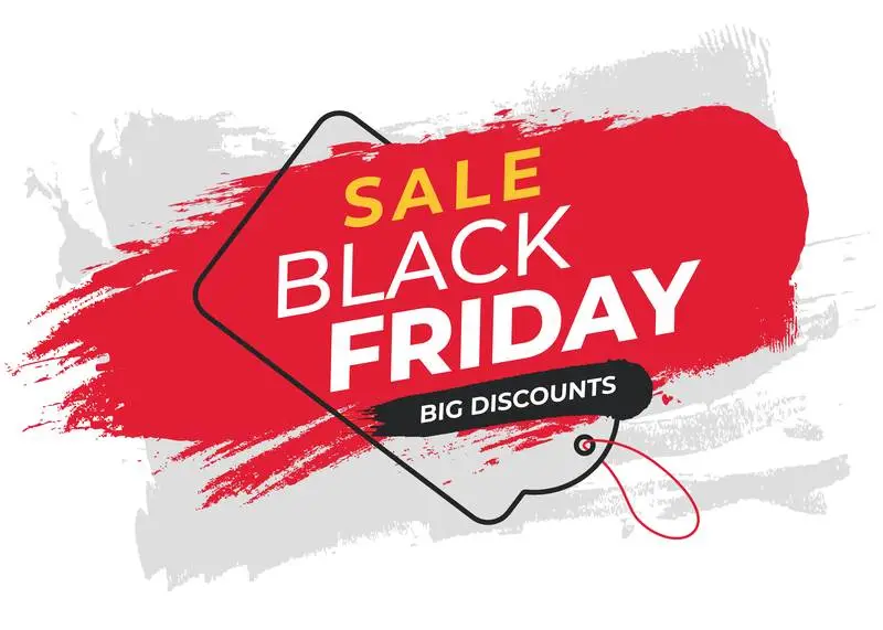 Colorful Banner for Black Friday with Label